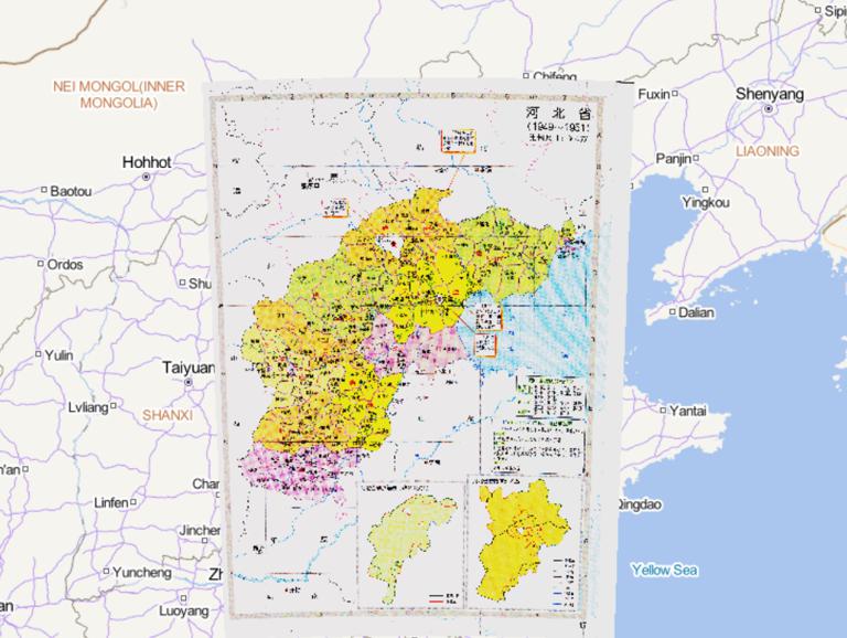 中国河北省行政区划（1949~1951年）在线历史地图