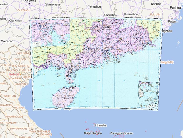 中国清朝时期广东历史地图