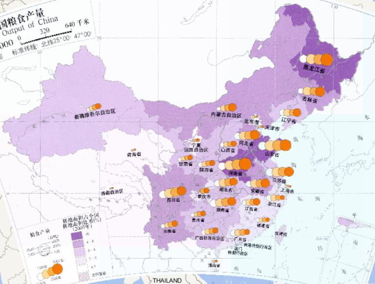 中国粮食产量在线地图
