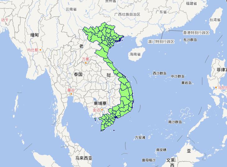 越南2级行政界限