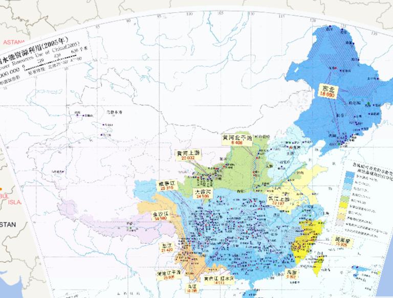 2005年中国水能资源利用（1:2100万）在线地图