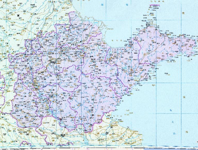 中国清朝时期山东历史地图