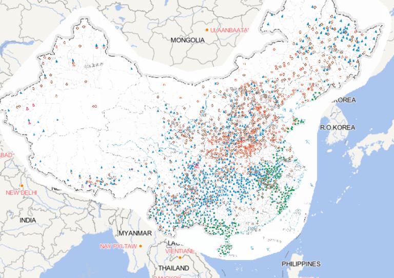 2014年中国7月灾害分布在线地图