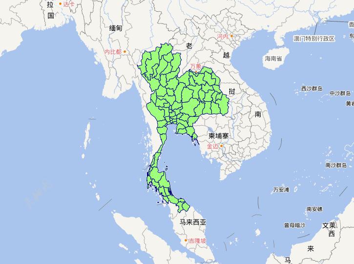 泰国1级行政界限