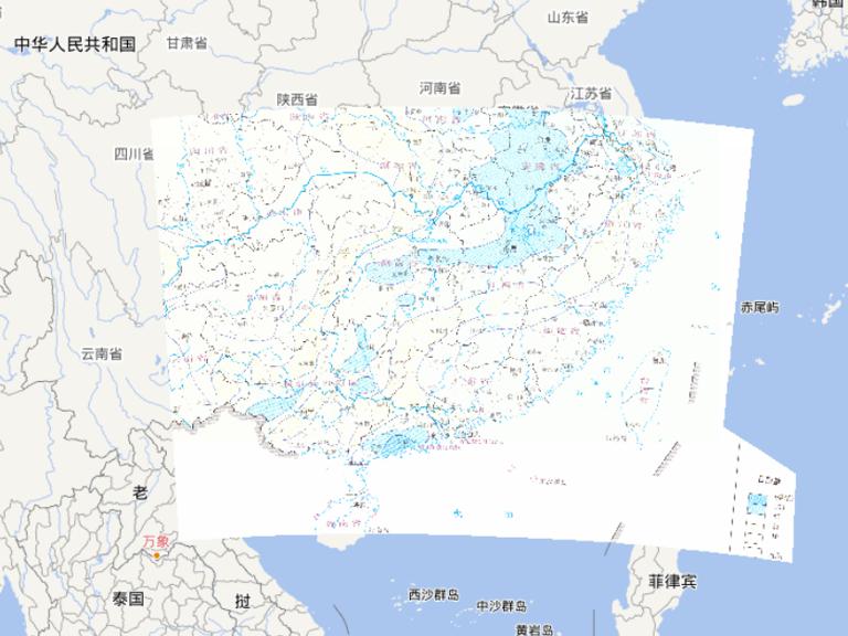 2010年6月8日中国南方洪涝灾害最大日雨量在线地图