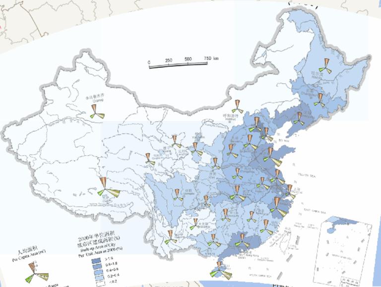 中国城市人均设施水平（2000年）在线地图