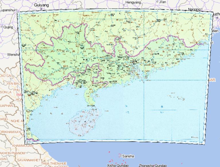 中国南北朝时期南朝齐广州、越州历史地图