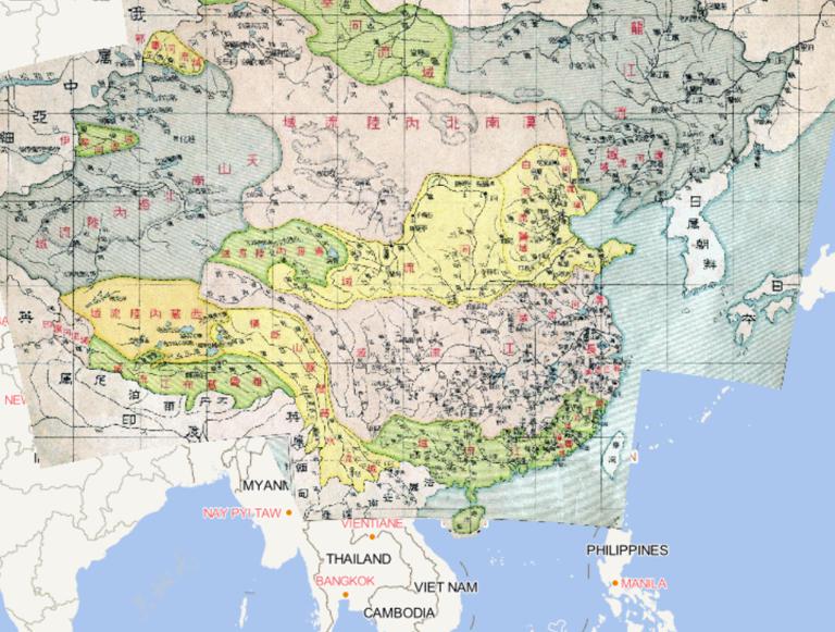 1933年中国民国时期河流灌域在线地图