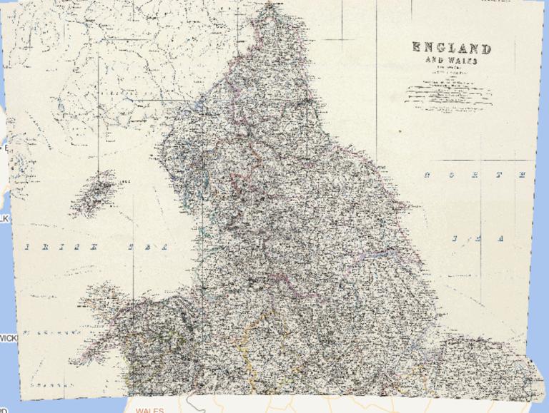 1869年英格兰和威尔士北部在线地图