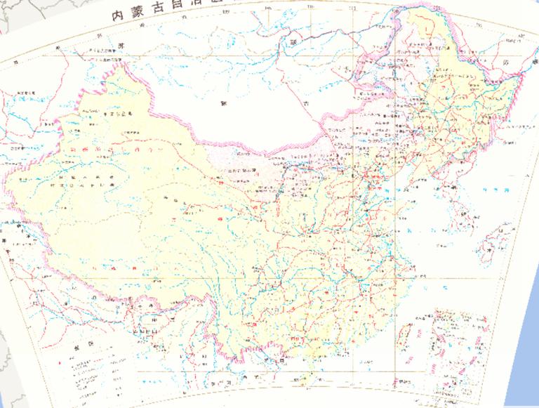 1987年内蒙古自治区在中国的位置在线地图
