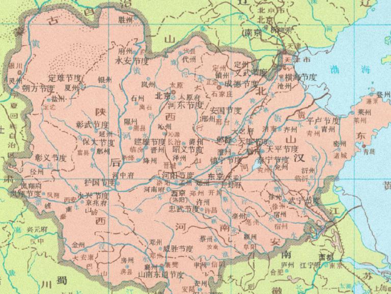 中国五代十国时期后汉（949年）的在线历史地图