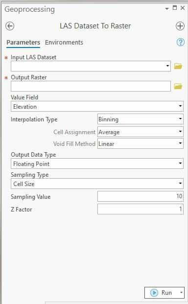 在 ArcGIS Pro 中将 LAS 数据集转换为栅格