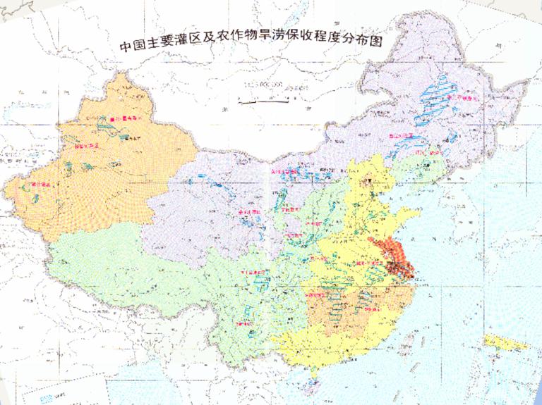 中国主要灌区及农作物旱涝保收程度在线地图