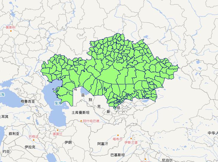 哈萨克斯坦2级行政界限
