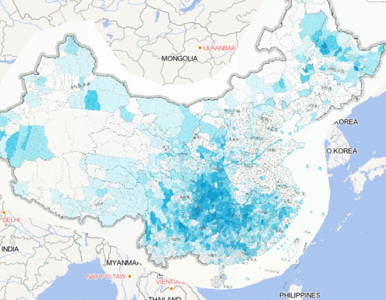 2014年中国洪涝和地质灾害分布在线地图