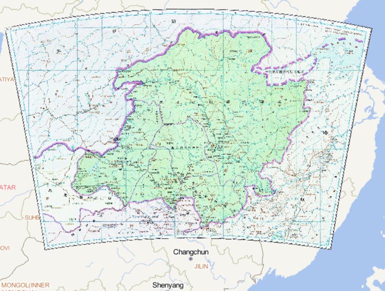 中国清朝时期黑龙江历史地图