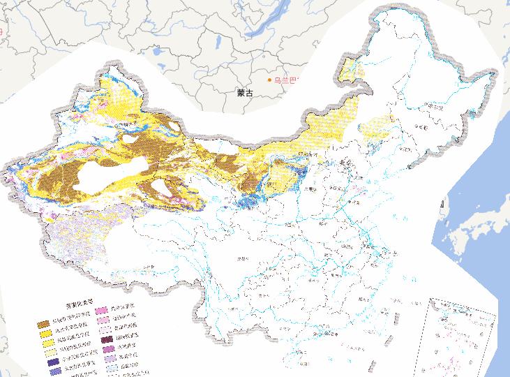 2004年中国重大沙尘暴灾害荒漠化土地现状在线地图