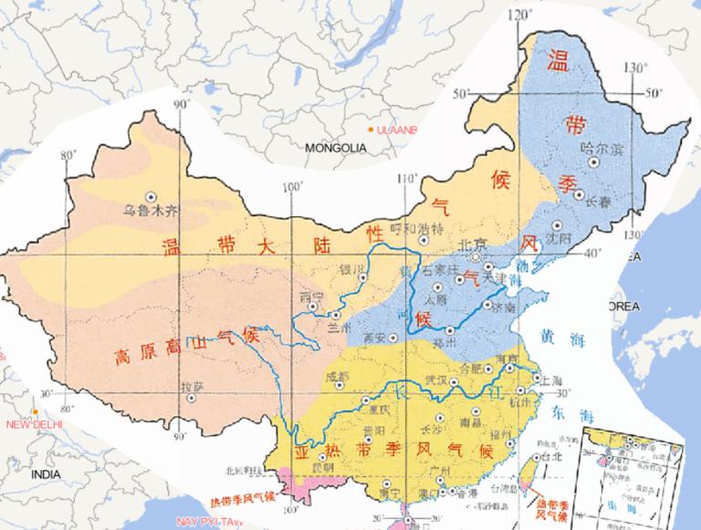 中国气候类型在线地图