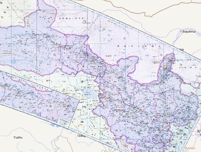 中国清朝时期甘肃历史地图