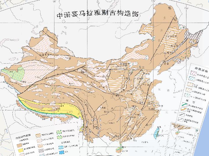 中国喜马拉雅期古构造在线地图