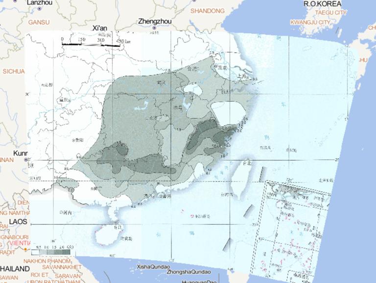 1981-2010年中国平均南方水稻春季低温冷害过程次数在线地图