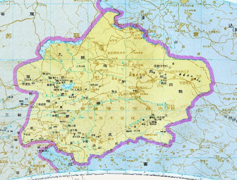 中国五代十国时期西州回鹘、于阗、九姓乌护、葛逻禄等部历史地图