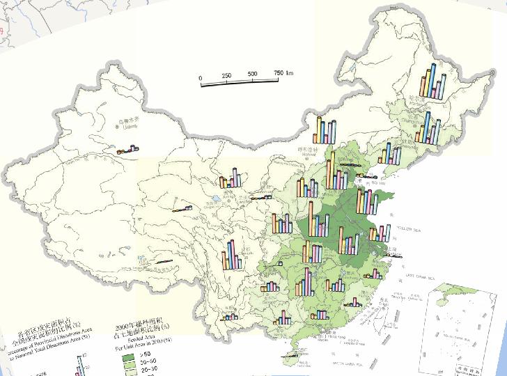 中国农作物成灾面积在线地图（1978年至2000年）