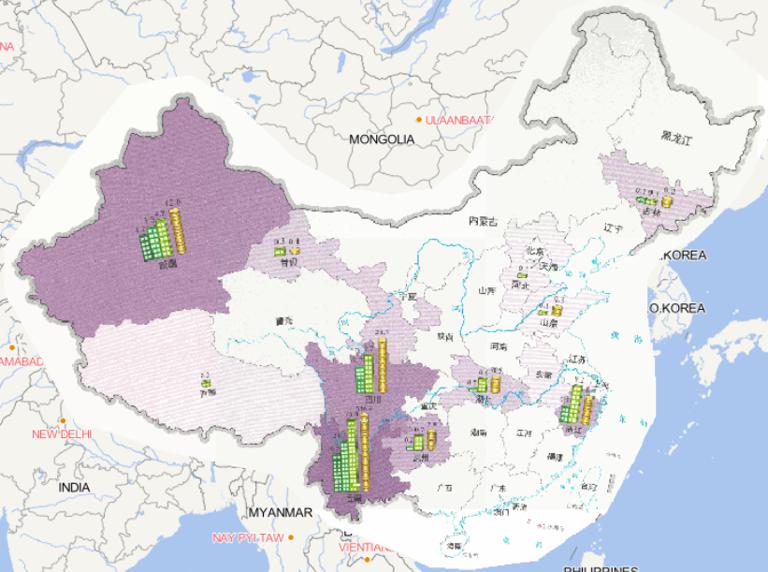 2014年中国地震灾害房屋倒损和经济损失情况在线地图