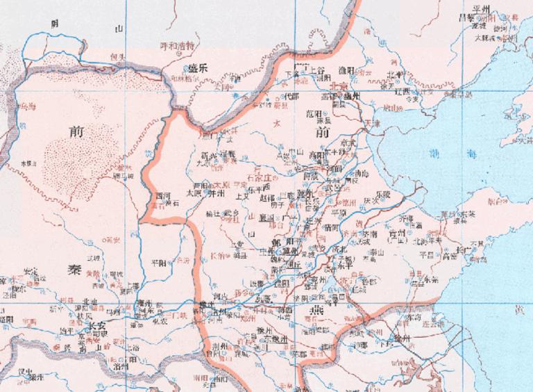 中国东晋十六国时期前燕（366年）前秦（370年）在线历史地图
