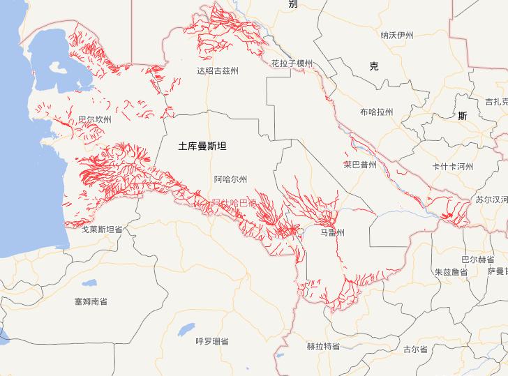 土库曼斯坦水域路线