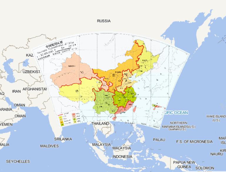 中国地理区划在线地图（1:3200万）