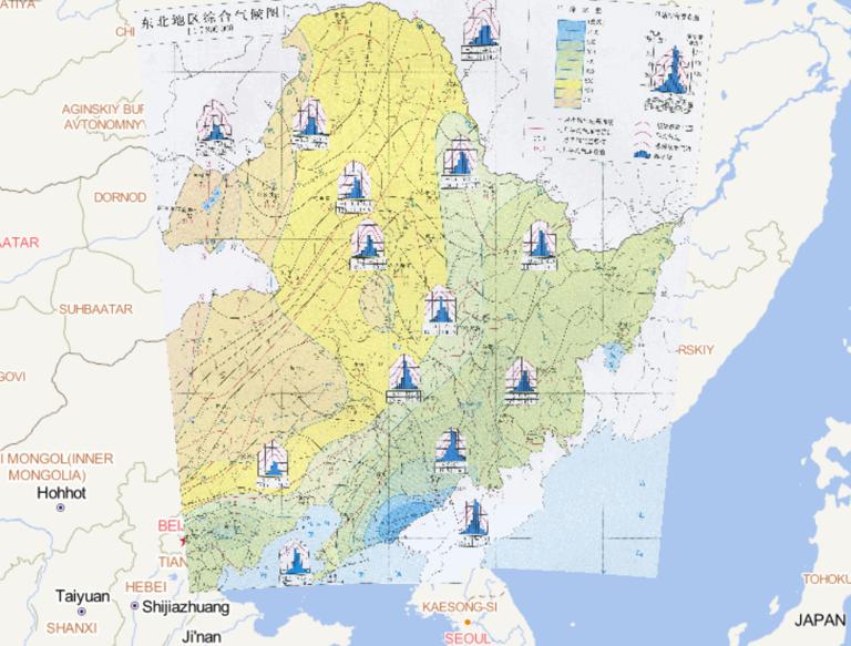 中国东北地区综合气候在线地图