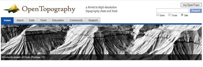 Open Topography 激光雷达 GIS 数据