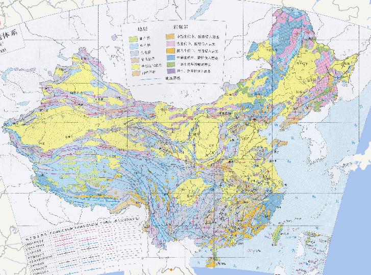 中国主要构造体系（地质力学学说）在线地图