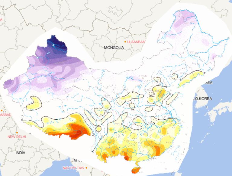 1951-1999年中国陆地垂直运动速度在线地图