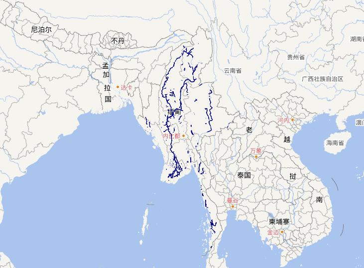 缅甸联邦共和国水域面积