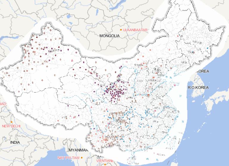 2014年中国4月灾害分布在线地图