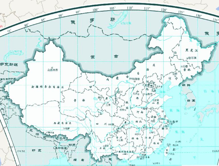 中华人民共和国政区版（1：3500万）在线地图