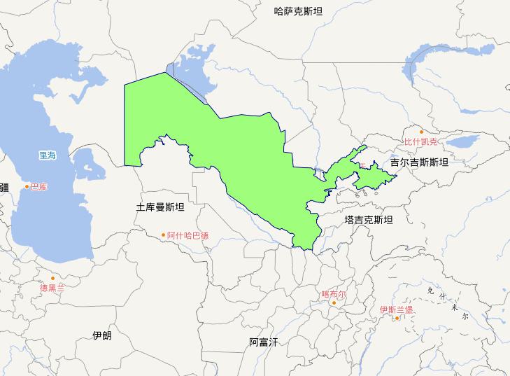 乌兹别克斯坦0级行政界限