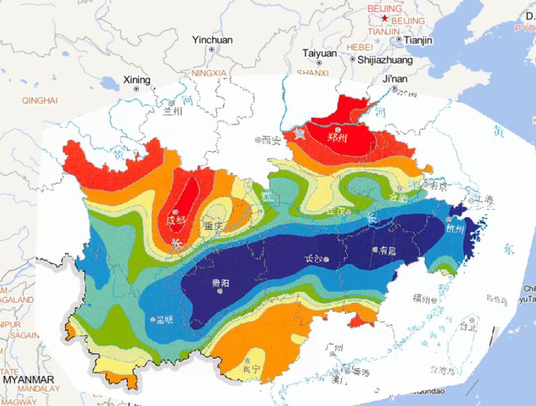 2014年7月11日-17日南方洪涝灾害降水距平百分率在线地图