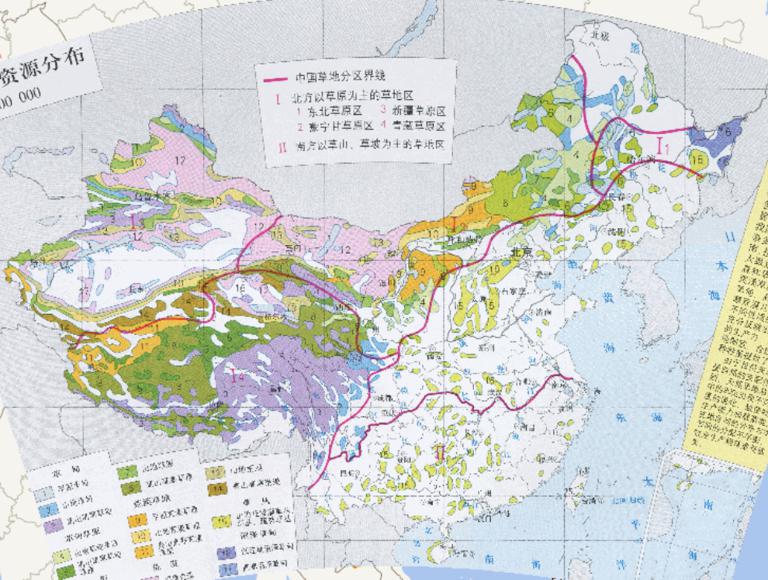 中国的草地资源分布在线地图