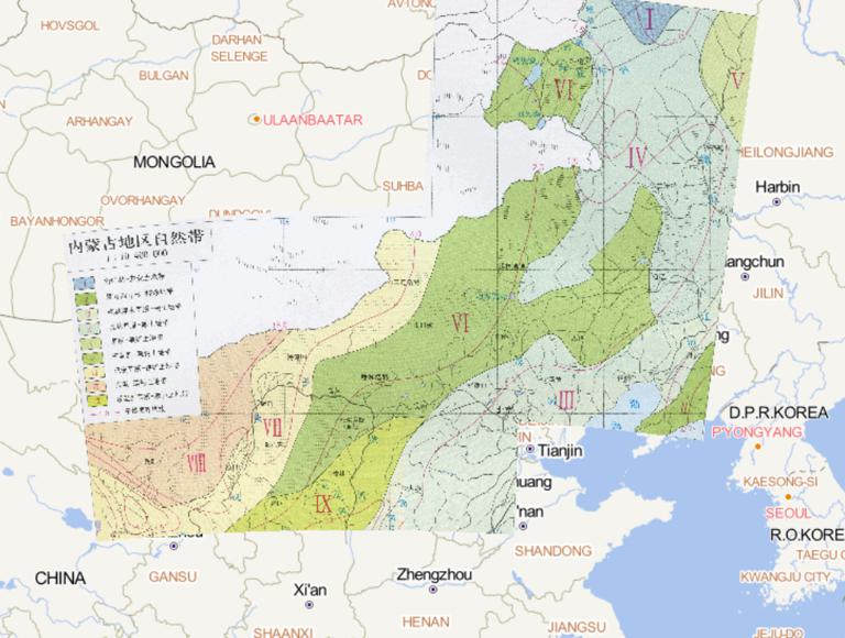 中国内蒙古地区自然带在线地图