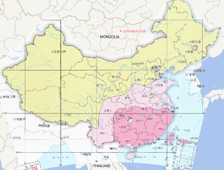 1992-2015年中国春季酸雨频率在线地图