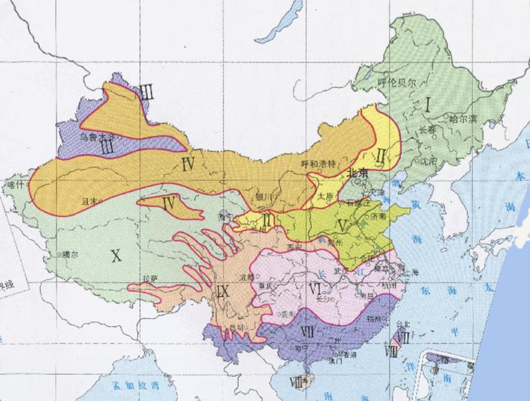 中国气候区域（卢鋈）在线地图