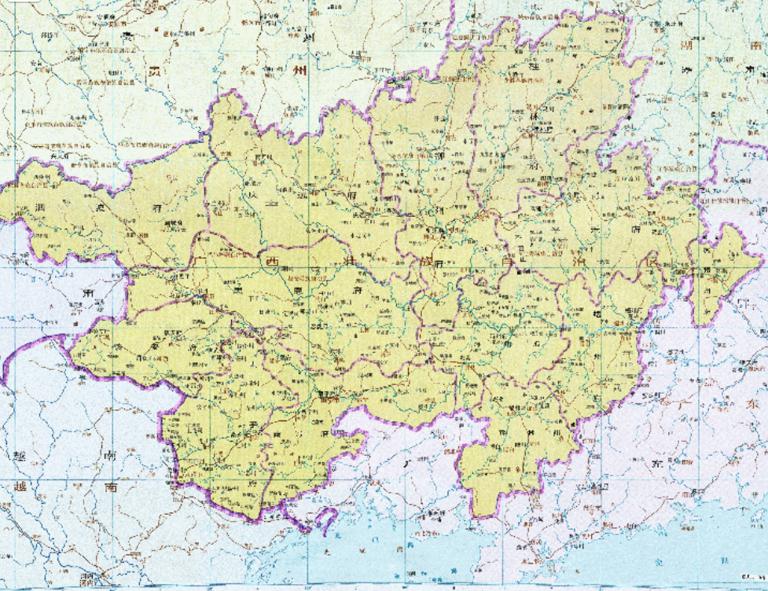 中国清朝时期广西历史地图