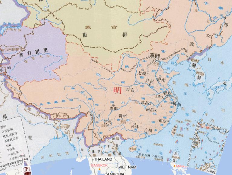 中国1433年明朝时期在线历史地图