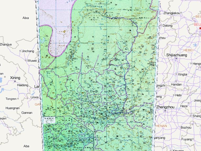 中国唐朝时期京畿道、关内道历史地图