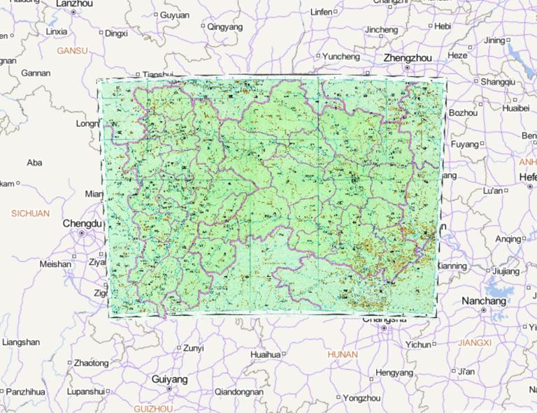 中国唐朝时期山南东道历史地图（开元29年，公元741年）