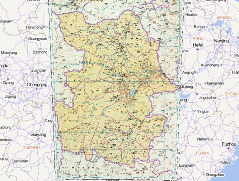 中国西晋时期荆州历史地图