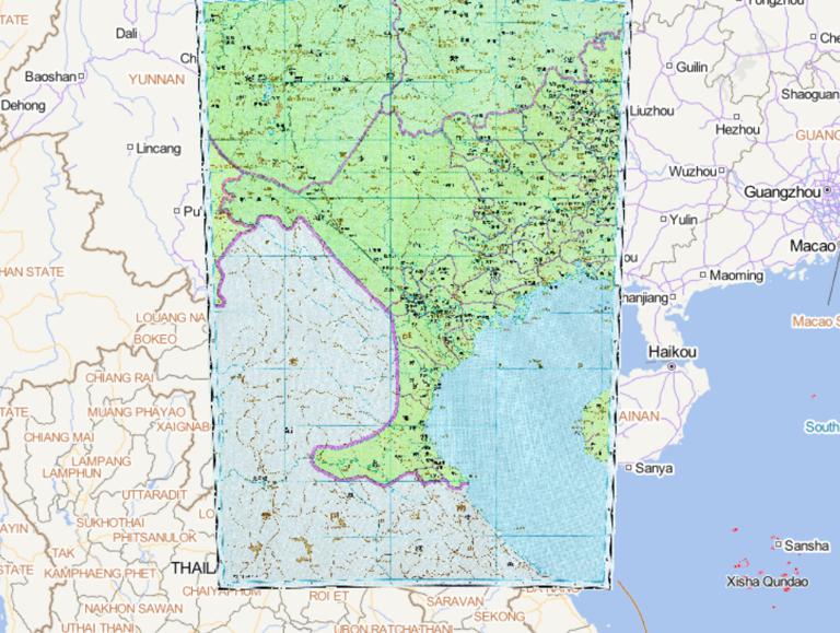 中国唐朝时期岭南道西部历史地图
